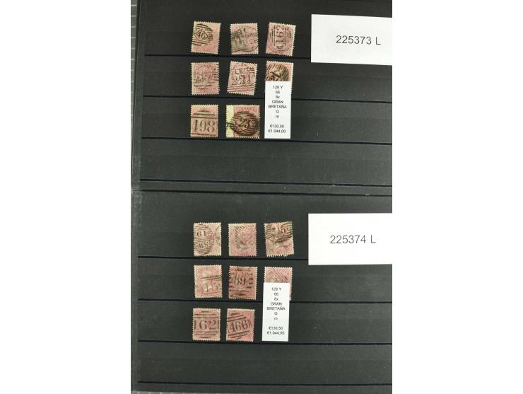 1860/1910, gestempelter Lagerbestand von knapp 8000 gestempelten Werten, dabei viele bessere, auch hohe Shillingwerte