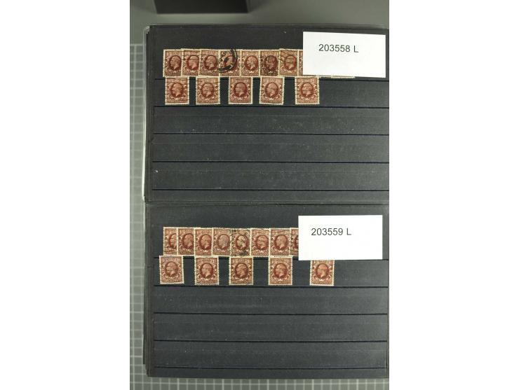 1860/1920 (ca.), über 10.000 gestempelte Marken, auch hohe Wertstufen bis bis 10 Shilling, enormer Katalogwert