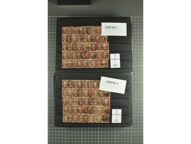 1860/1920 (ca.), über 10.000 gestempelte Marken, auch hohe Wertstufen bis bis 10 Shilling, enormer Katalogwert