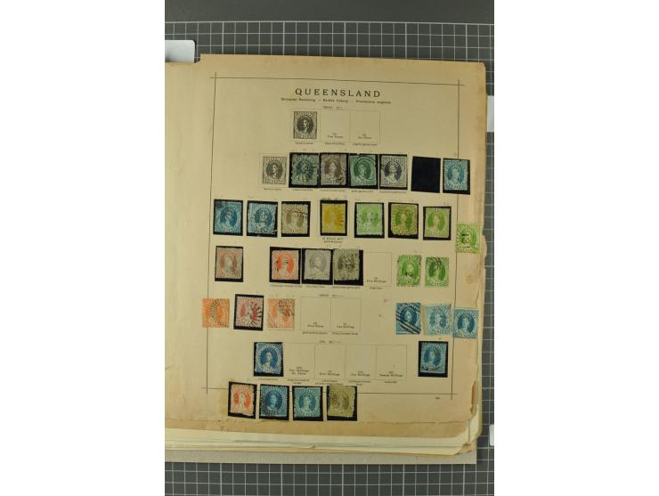 AUSTRALISCHE STAATEN: 1850/1912, ungebrauchter und gestempelter alter Sammlungsbestand, dabei u.a. NSW Sidney View alle drei 