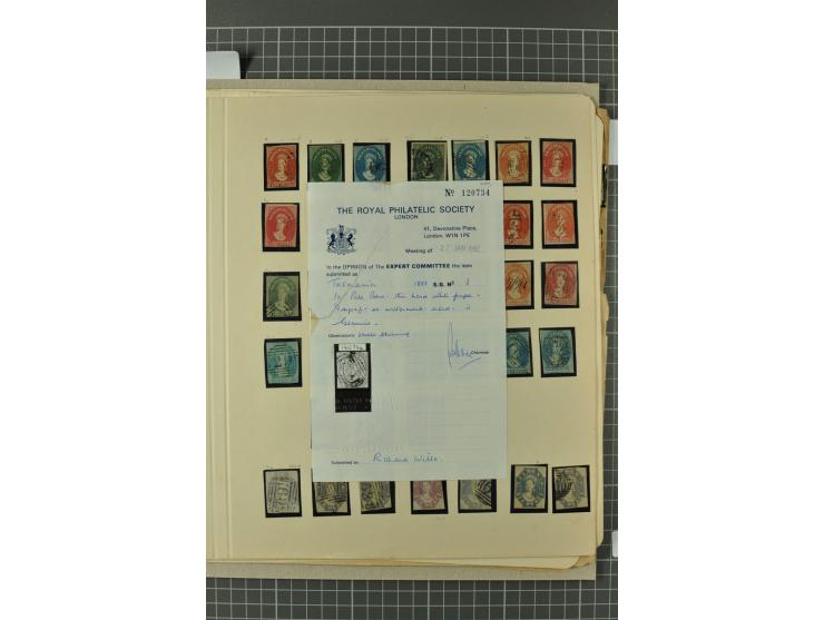 AUSTRALISCHE STAATEN: 1850/1912, ungebrauchter und gestempelter alter Sammlungsbestand, dabei u.a. NSW Sidney View alle drei 