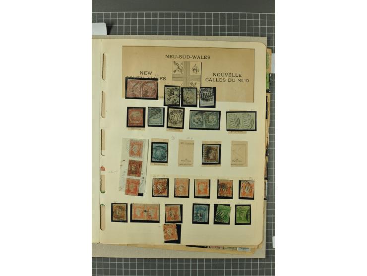 AUSTRALISCHE STAATEN: 1850/1912, ungebrauchter und gestempelter alter Sammlungsbestand, dabei u.a. NSW Sidney View alle drei 