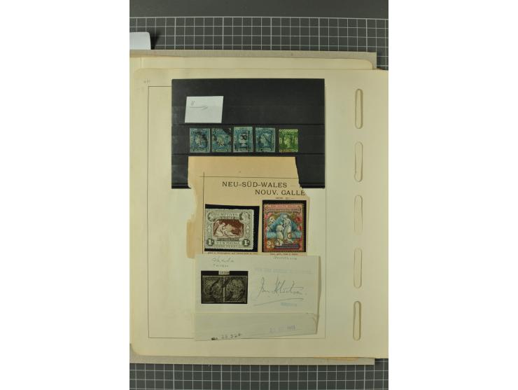 AUSTRALISCHE STAATEN: 1850/1912, ungebrauchter und gestempelter alter Sammlungsbestand, dabei u.a. NSW Sidney View alle drei 