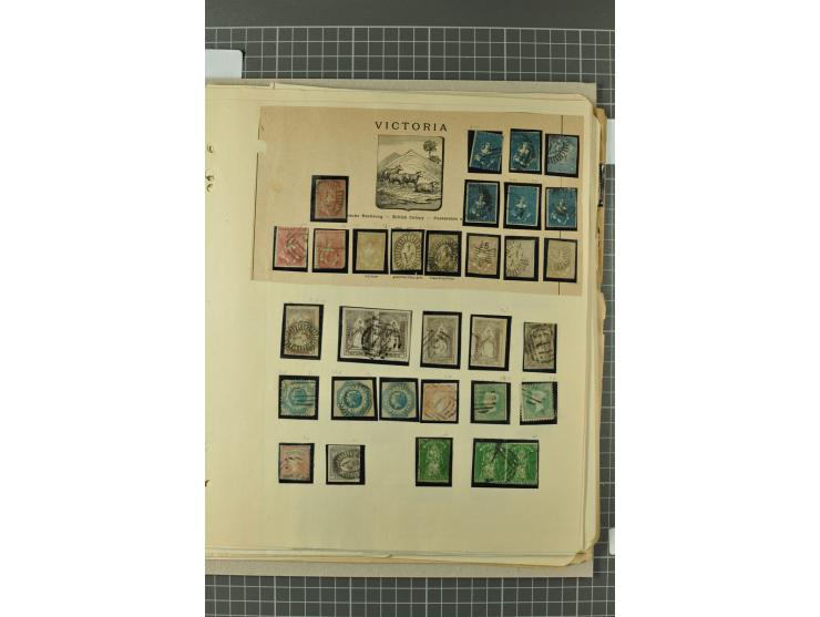 AUSTRALISCHE STAATEN: 1850/1912, ungebrauchter und gestempelter alter Sammlungsbestand, dabei u.a. NSW Sidney View alle drei 