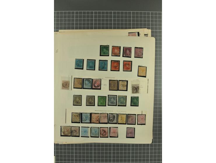 1854/1920 (ca.), ungebrauchte und meist gestempelte  Sammlung mit allein über 20 Werten ex Mi.-Nr. 3III bis 8, diese wie meis