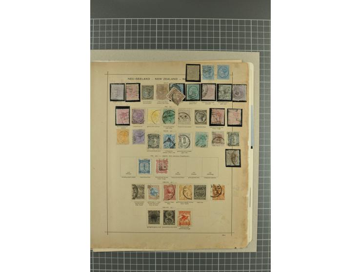 1855/1910 (ca.), ungebrauchte und gestempelte Partie auf alten Blättern, dabei viele gute Werte, frühe Werte oft fehlerhaft, 