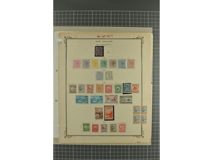 1855/1910 (ca.), ungebrauchte und gestempelte Partie auf alten Blättern, dabei viele gute Werte, frühe Werte oft fehlerhaft, 