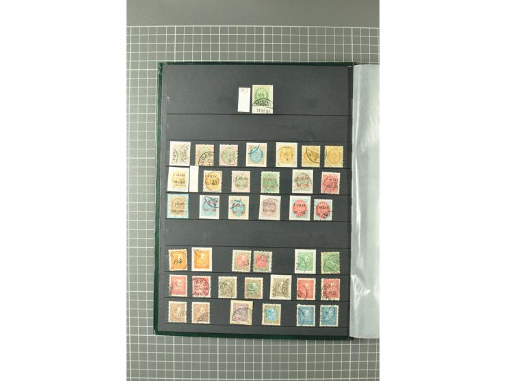 1876/1933, gestempelte Sammlung mit u.a. Mi.-Nr. 19BI, 75, 120, 142-46, 147-49 auf Zeppelin-Brief etc., bessere teils sign. m