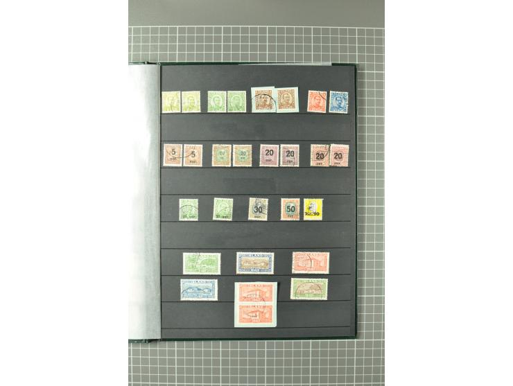 1876/1933, gestempelte Sammlung mit u.a. Mi.-Nr. 19BI, 75, 120, 142-46, 147-49 auf Zeppelin-Brief etc., bessere teils sign. m