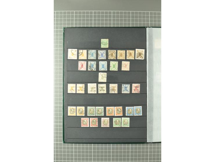 1876/1933, gestempelte Sammlung mit u.a. Mi.-Nr. 19BI, 75, 120, 142-46, 147-49 auf Zeppelin-Brief etc., bessere teils sign. m