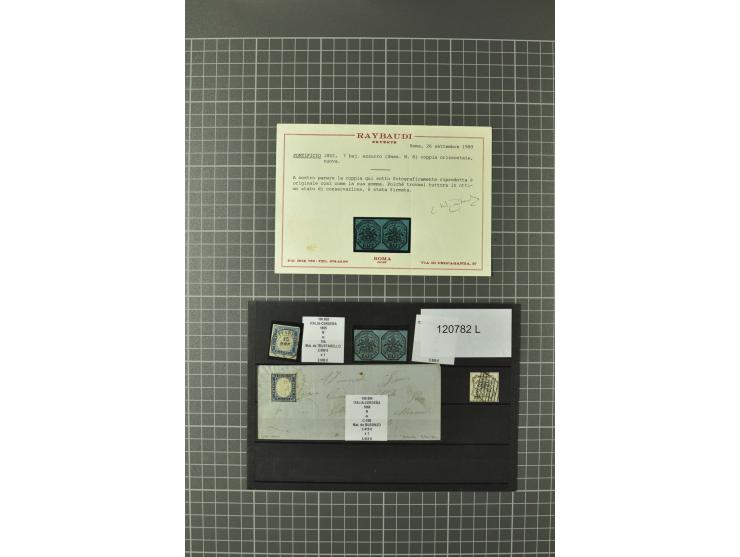 1852/1992 (ca.), interessante Partie mit besseren Werten, Abarten, etc., dabei u.a. optisch sehr schönes Savoyer Kreuz, Kirch