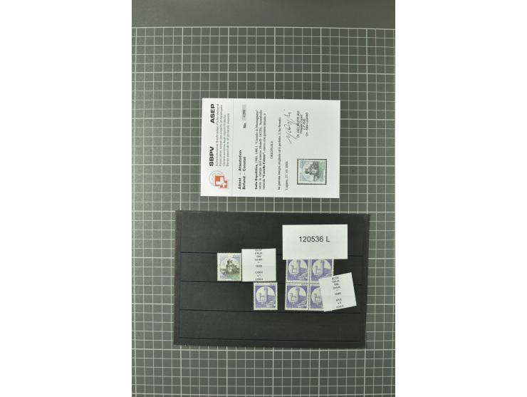 1852/1992 (ca.), interessante Partie mit besseren Werten, Abarten, etc., dabei u.a. optisch sehr schönes Savoyer Kreuz, Kirch