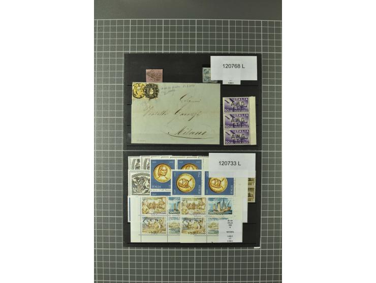 1852/1992 (ca.), interessante Partie mit besseren Werten, Abarten, etc., dabei u.a. optisch sehr schönes Savoyer Kreuz, Kirch