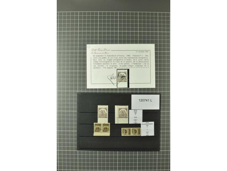 1852/1992 (ca.), interessante Partie mit besseren Werten, Abarten, etc., dabei u.a. optisch sehr schönes Savoyer Kreuz, Kirch