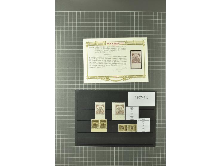 1852/1992 (ca.), interessante Partie mit besseren Werten, Abarten, etc., dabei u.a. optisch sehr schönes Savoyer Kreuz, Kirch