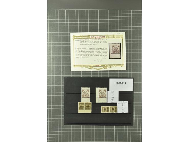 1852/1992 (ca.), interessante Partie mit besseren Werten, Abarten, etc., dabei u.a. optisch sehr schönes Savoyer Kreuz, Kirch