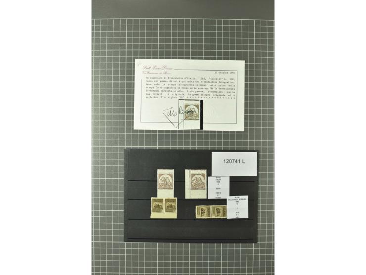 1852/1992 (ca.), interessante Partie mit besseren Werten, Abarten, etc., dabei u.a. optisch sehr schönes Savoyer Kreuz, Kirch