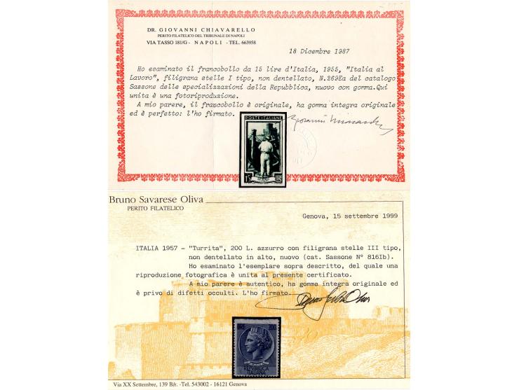 1945/61, postfrische und ungebrauchte Zusammenstellung guter Werte wie Mi.-Nr. I etc., meist Beanstandungen oder repariert