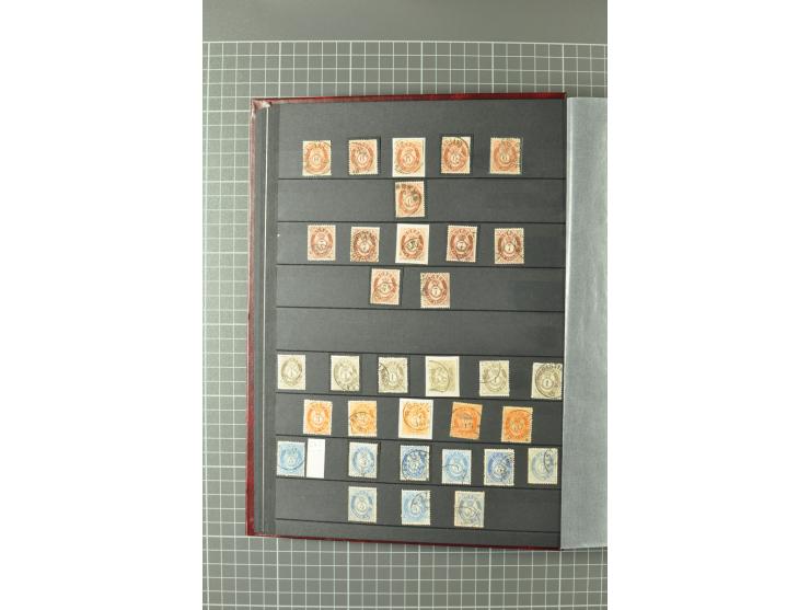 1855/1935, gestempelte Sammlung, teils mehrfach mit u.a. Mi.-Nr. 1 (5), 7 (2), 38, 72-74, Dienst und Porto sowie einige Beleg