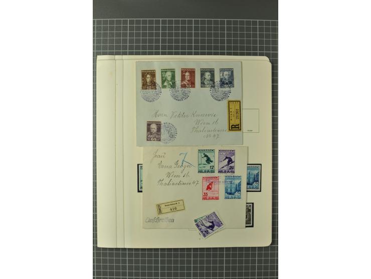 1850/1950 (ca.), postfrische, ungebrauchte und gestempelte Partie in 2 Alben, dabei u.a. Block 1 mit Sstpl., 555-56A, 588, Bl