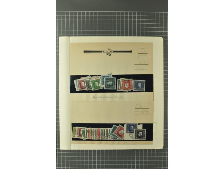 1850/1950 (ca.), postfrische, ungebrauchte und gestempelte Partie in 2 Alben, dabei u.a. Block 1 mit Sstpl., 555-56A, 588, Bl