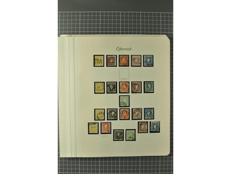 1850/1950 (ca.), postfrische, ungebrauchte und gestempelte Partie in 2 Alben, dabei u.a. Block 1 mit Sstpl., 555-56A, 588, Bl