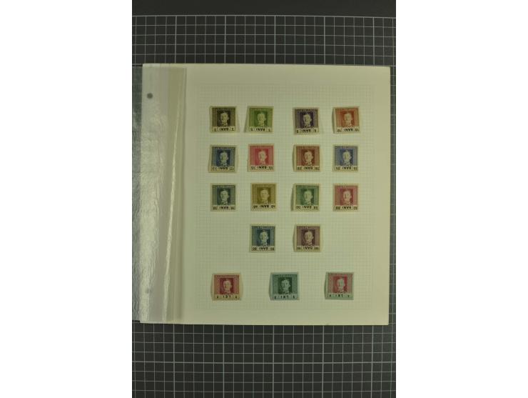 1917/18, ungebrauchte kleine Spezialsammlung mit diversen Abarten, teils in Paaren