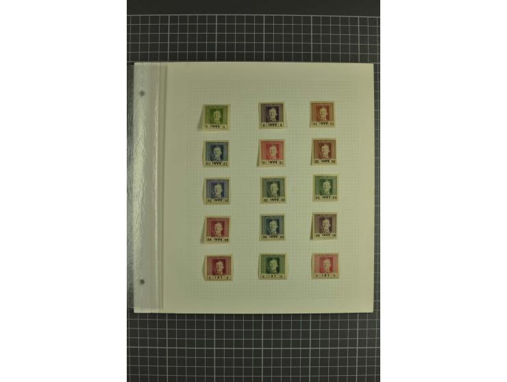 1917/18, ungebrauchte kleine Spezialsammlung mit diversen Abarten, teils in Paaren