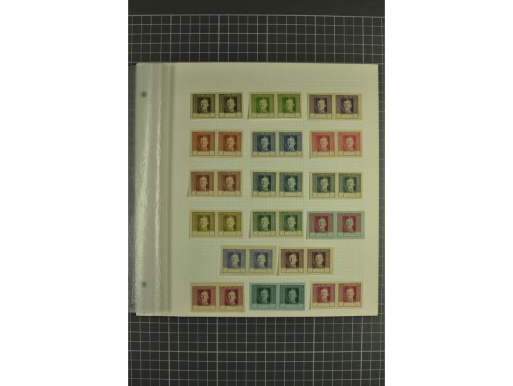 1917/18, ungebrauchte kleine Spezialsammlung mit diversen Abarten, teils in Paaren
