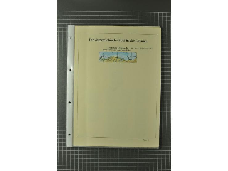 TRAPEZUNT/TREBISONDA: 1864/1914 (ca.), Stempelsammlung auf losen Marken, Briefstücken und 9 Briefen, Karten und Ganzsachen, d