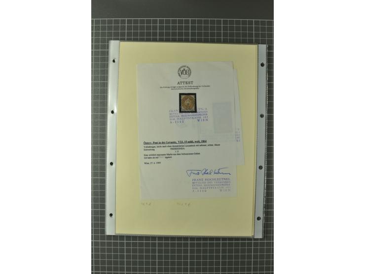 TRAPEZUNT/TREBISONDA: 1864/1914 (ca.), Stempelsammlung auf losen Marken, Briefstücken und 9 Briefen, Karten und Ganzsachen, d