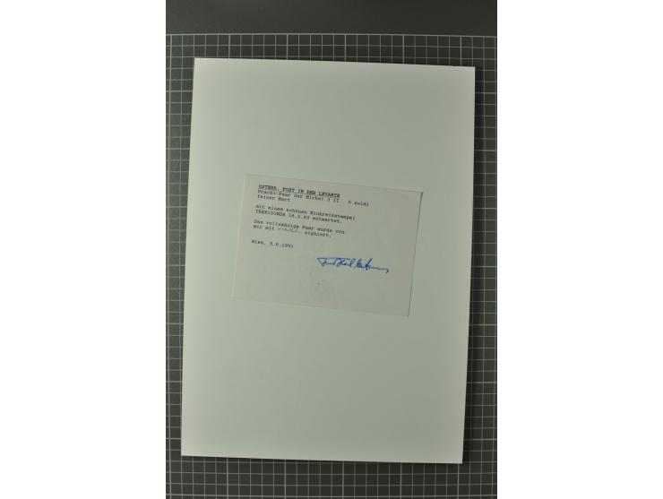 TRAPEZUNT/TREBISONDA: 1864/1914 (ca.), Stempelsammlung auf losen Marken, Briefstücken und 9 Briefen, Karten und Ganzsachen, d