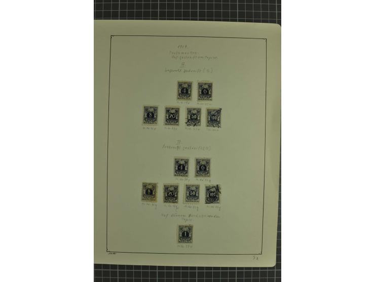 1860/56, ungebrauchte und gestempelte Sammlung mit vielen besseren Werten ab Mi.-Nr. 1(4) gestempelt außerdem Mi.-Nr. 29-35 u