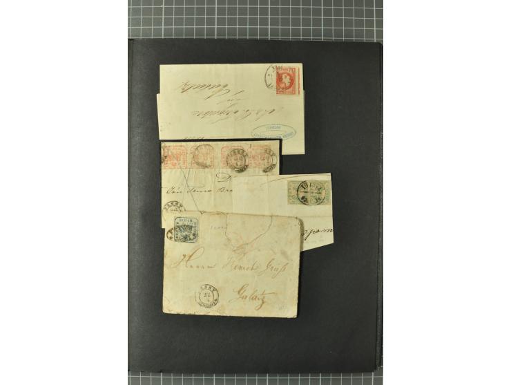 1858/1971, sehr inhaltsreiche und hochinteressante Sammlung mit etlichen besseren Werten, dabei Mi.-Nr. 5Iy,  6ay im waagerec