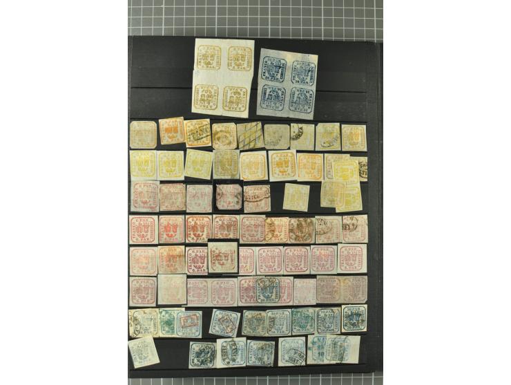 1858/1971, sehr inhaltsreiche und hochinteressante Sammlung mit etlichen besseren Werten, dabei Mi.-Nr. 5Iy,  6ay im waagerec
