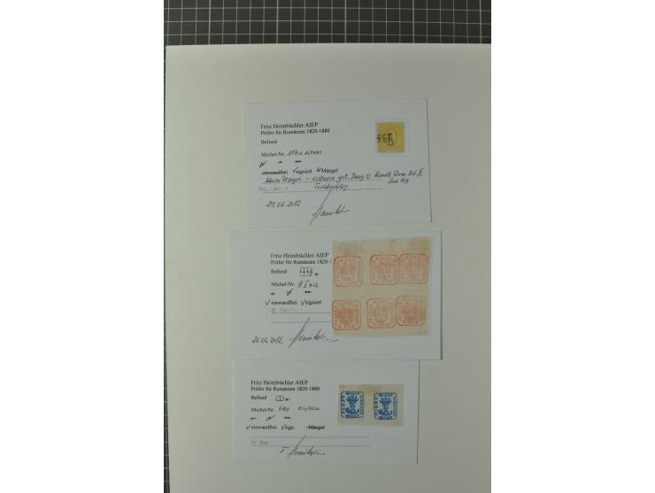 1858/1971, sehr inhaltsreiche und hochinteressante Sammlung mit etlichen besseren Werten, dabei Mi.-Nr. 5Iy,  6ay im waagerec