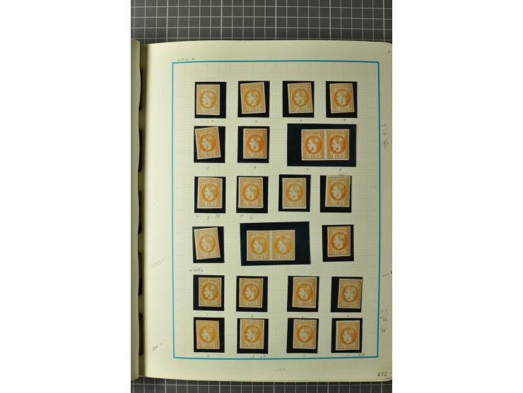 1858/1971, sehr inhaltsreiche und hochinteressante Sammlung mit etlichen besseren Werten, dabei Mi.-Nr. 5Iy,  6ay im waagerec