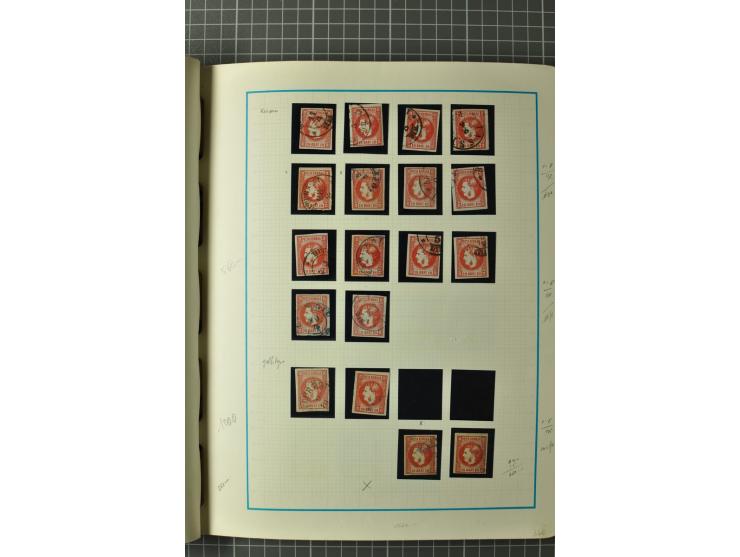 1858/1971, sehr inhaltsreiche und hochinteressante Sammlung mit etlichen besseren Werten, dabei Mi.-Nr. 5Iy,  6ay im waagerec