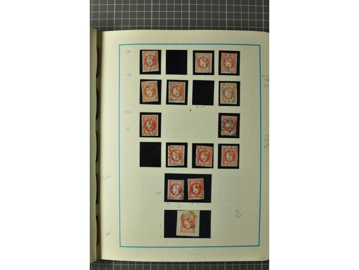 1858/1971, sehr inhaltsreiche und hochinteressante Sammlung mit etlichen besseren Werten, dabei Mi.-Nr. 5Iy,  6ay im waagerec