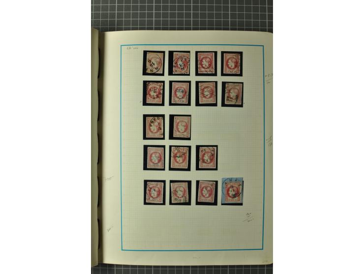1858/1971, sehr inhaltsreiche und hochinteressante Sammlung mit etlichen besseren Werten, dabei Mi.-Nr. 5Iy,  6ay im waagerec