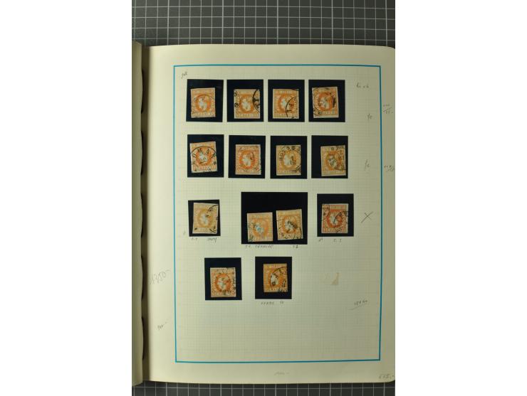 1858/1971, sehr inhaltsreiche und hochinteressante Sammlung mit etlichen besseren Werten, dabei Mi.-Nr. 5Iy,  6ay im waagerec