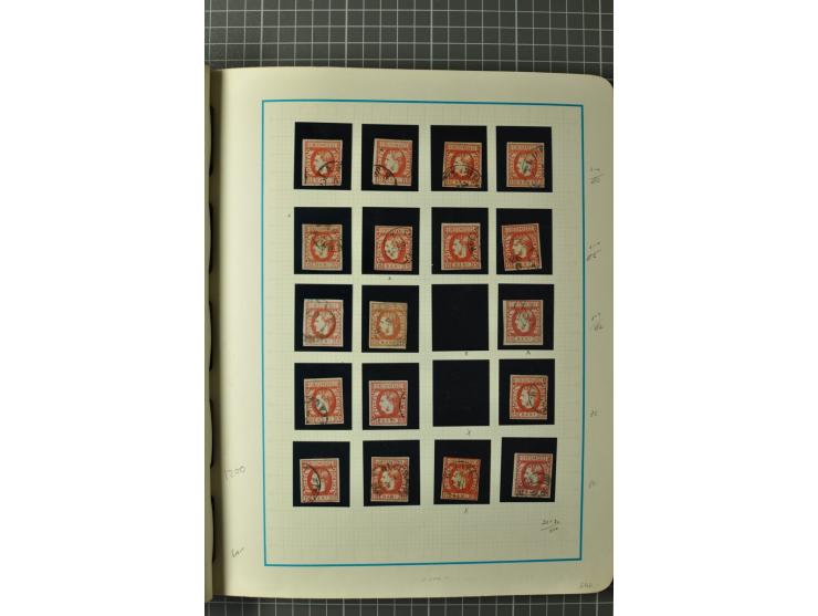 1858/1971, sehr inhaltsreiche und hochinteressante Sammlung mit etlichen besseren Werten, dabei Mi.-Nr. 5Iy,  6ay im waagerec