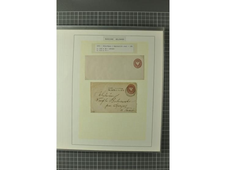 1872/1917, Ausstellungssammlung Ganzsachen des Zarenreichs, überwiegend in Estland verwendet auf 113 selbst gestalteten und a