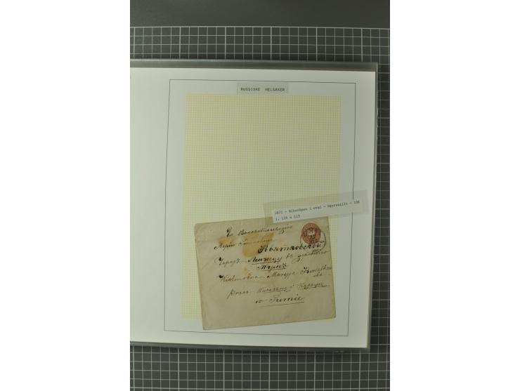 1872/1917, Ausstellungssammlung Ganzsachen des Zarenreichs, überwiegend in Estland verwendet auf 113 selbst gestalteten und a