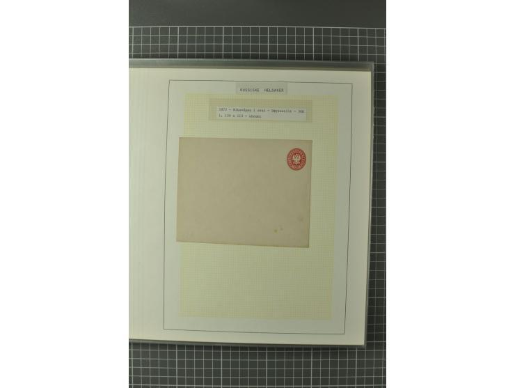 1872/1917, Ausstellungssammlung Ganzsachen des Zarenreichs, überwiegend in Estland verwendet auf 113 selbst gestalteten und a