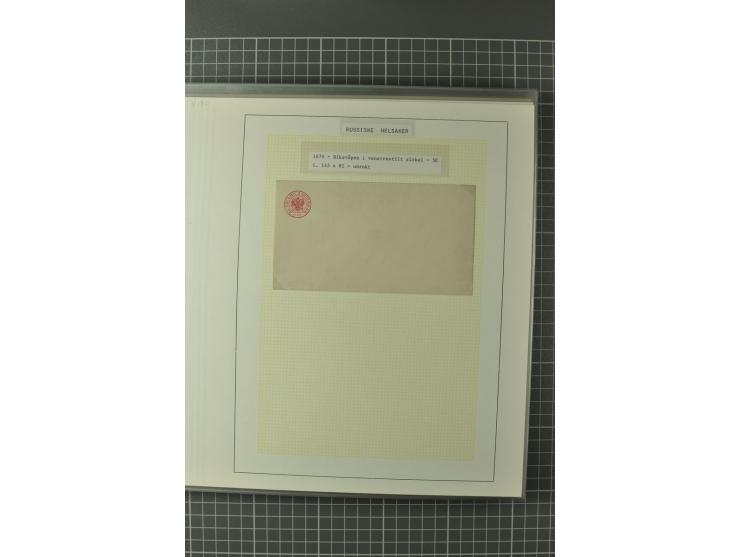 1872/1917, Ausstellungssammlung Ganzsachen des Zarenreichs, überwiegend in Estland verwendet auf 113 selbst gestalteten und a