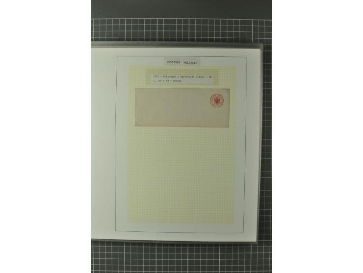 1872/1917, Ausstellungssammlung Ganzsachen des Zarenreichs, überwiegend in Estland verwendet auf 113 selbst gestalteten und a