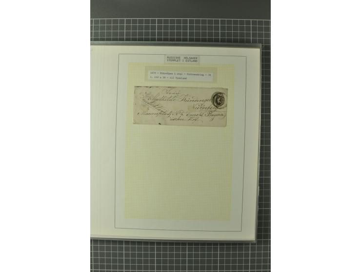 1872/1917, Ausstellungssammlung Ganzsachen des Zarenreichs, überwiegend in Estland verwendet auf 113 selbst gestalteten und a