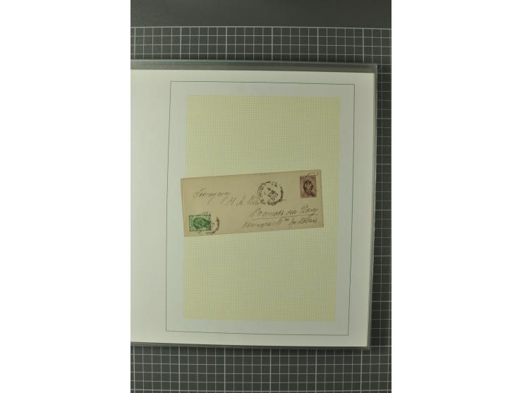 1872/1917, Ausstellungssammlung Ganzsachen des Zarenreichs, überwiegend in Estland verwendet auf 113 selbst gestalteten und a