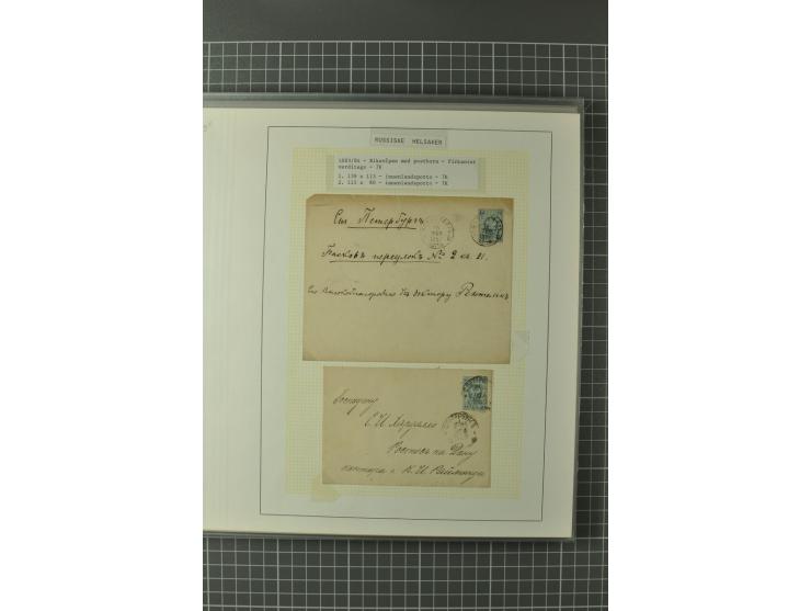 1872/1917, Ausstellungssammlung Ganzsachen des Zarenreichs, überwiegend in Estland verwendet auf 113 selbst gestalteten und a
